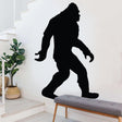 BigFoot silhouette vinyl decal sticker on a wall, perfect for adding charm to collectibles and accessories.