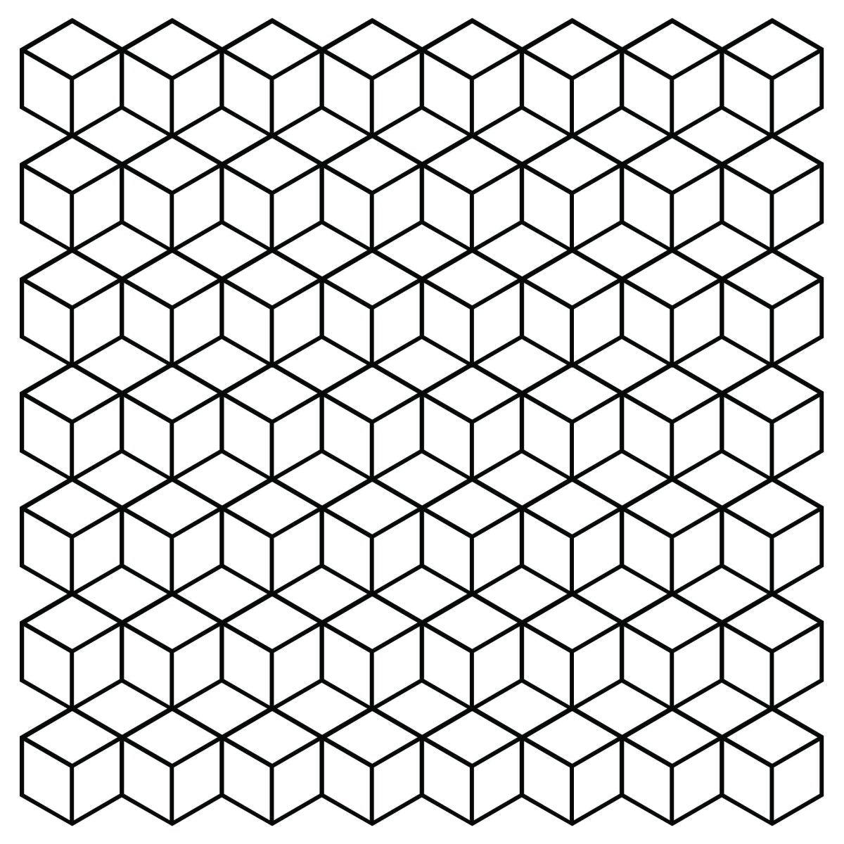 Black and white geometric pattern of hexagonal honeycomb shapes forming a wall decal design.