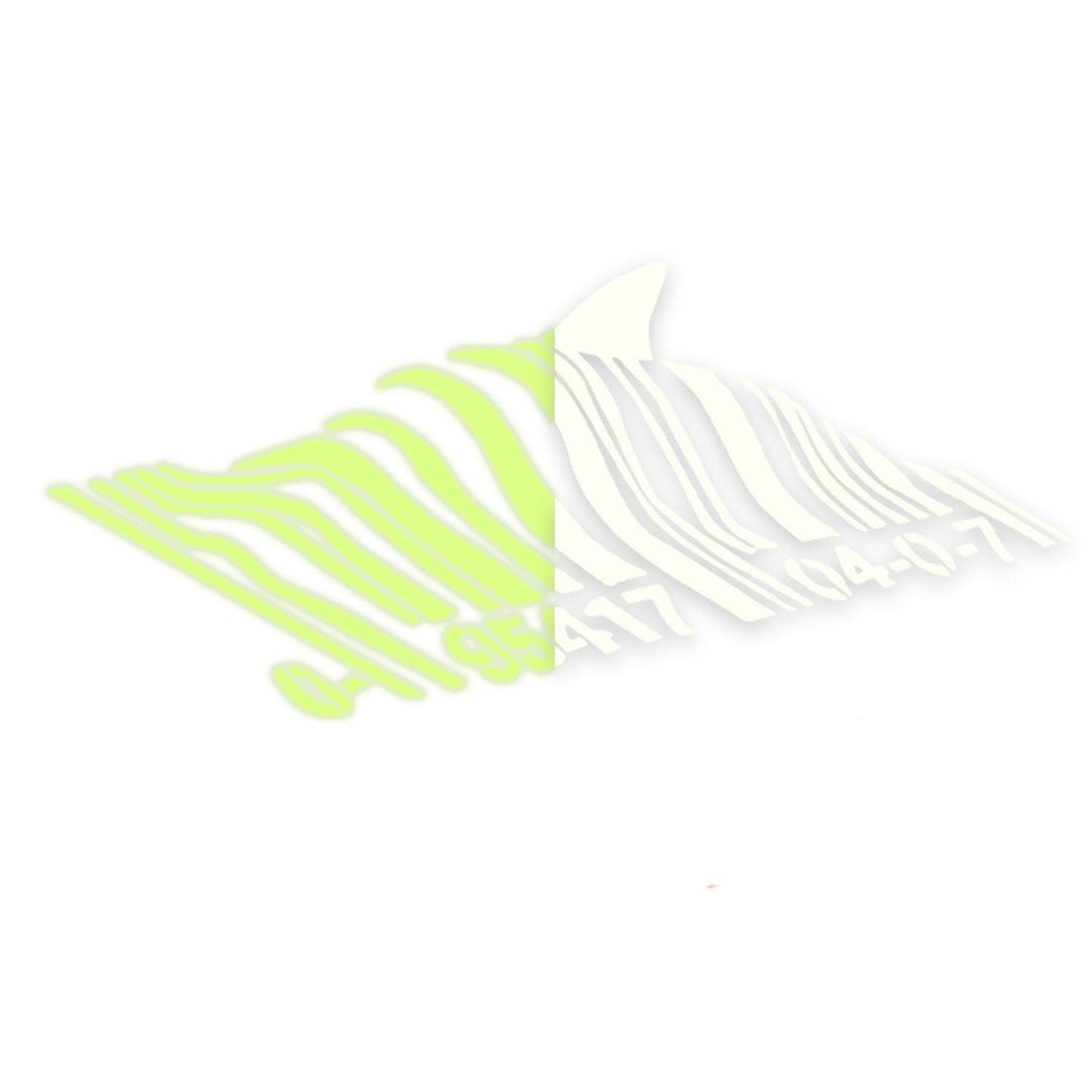 Banksy Barcode Shark Wall Vinyl Sticker, glowing design perfect for kids' room decor, showcasing urban art aesthetic.