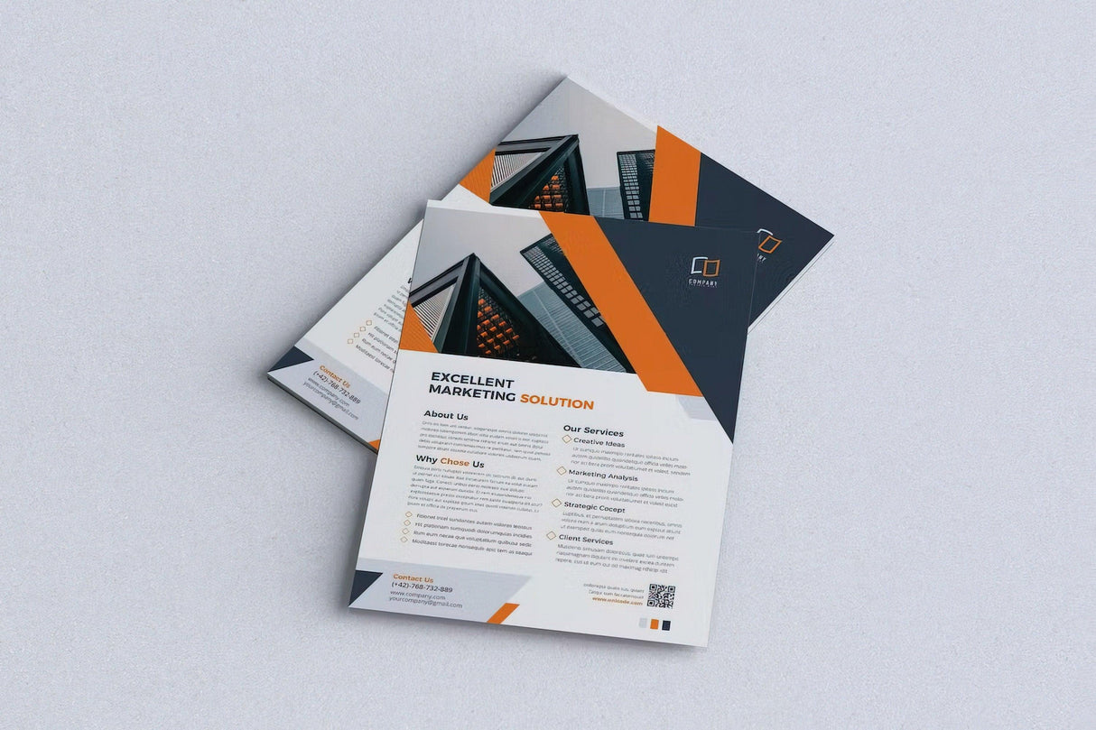 Custom printed flyers showcasing vibrant designs and marketing solutions for effective branding.