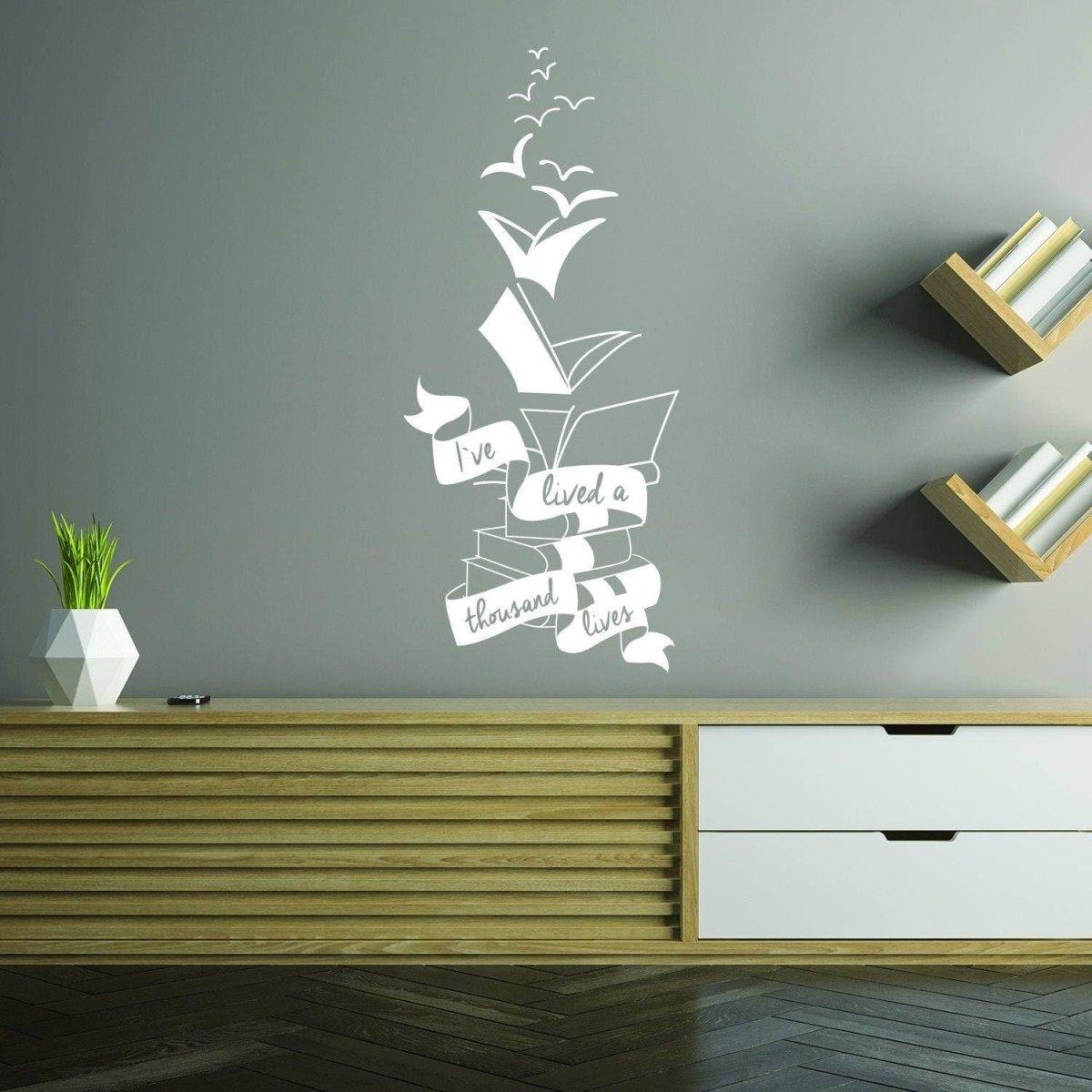 InspireSpace motivational wall sticker with book and quote decor, perfect for home inspiration and positivity.