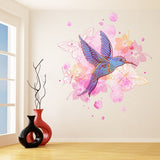 Hummingbird Wall Vinyl Sticker - Colibri Art Decor Humming Bird Cute Colorful Home Decal Gift