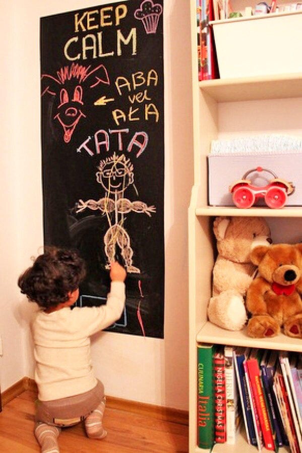 Chalkboard Wall Diy Black Kitchen Sticker - Reusable Write On Vinyl Decal