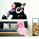 Banksy Thinking Monkey Sticker - Art Vinyl Street Dj Baksy Wall Decal