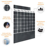 Office Calendar Chalkboard Vinyl Sticker - Editable Organizer Dry Erase Chalk Decal