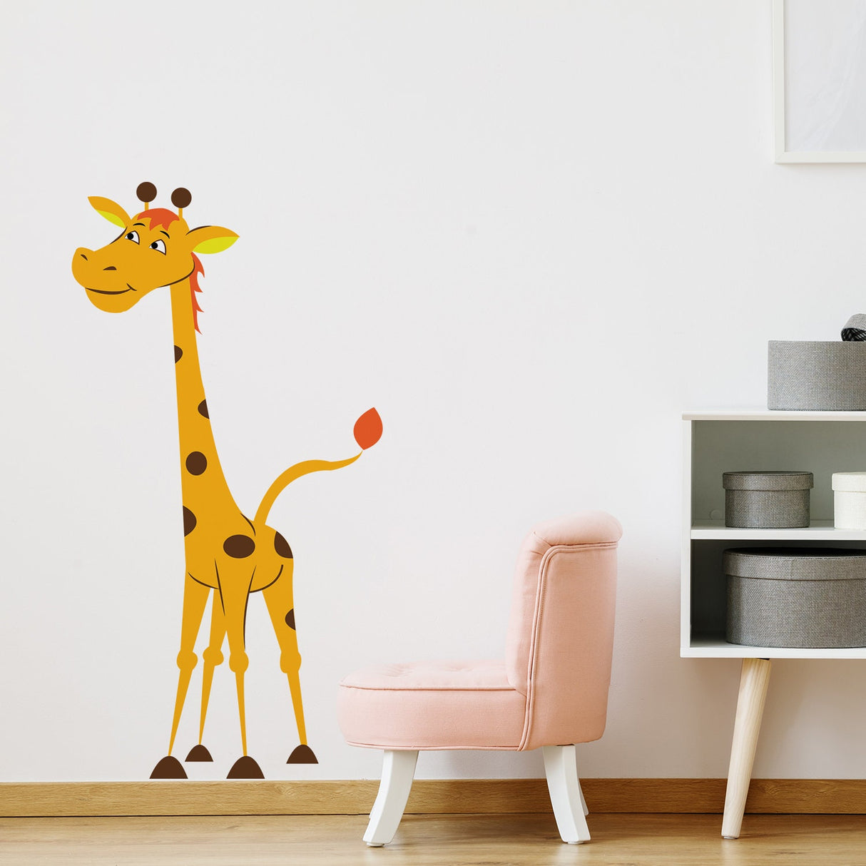 Nursery Giraffe Vinyl Wall Sticker - Baby Art Cute Funny Gift Animal Decor Decal