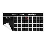 Office Calendar Chalkboard Vinyl Sticker - Editable Organizer Dry Erase Chalk Decal