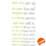 Believe In Yourself Stair Glow In Dark Vinyl Sticker - Night Glowing Motivation Love Home Quote Decal