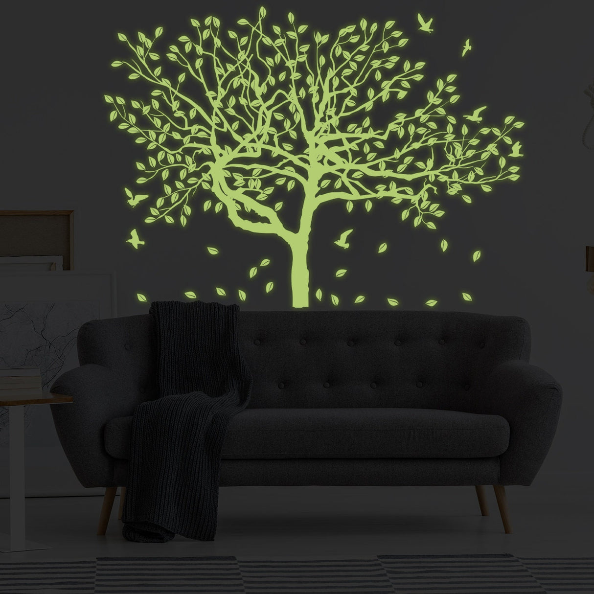 Glow In The Dark Wall Vinyl Sticker Art - Luminescent Neon Night Glowing Light Decal Kid Room Stick