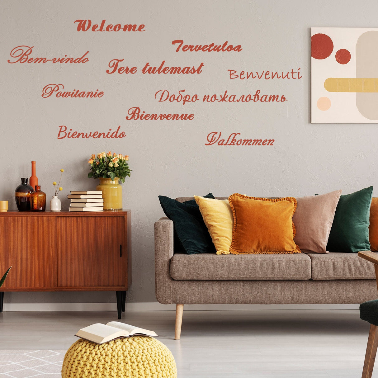 Welcome Vinyl Wall Stickers - Front Door Sign Sticker Decal
