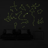 Glowing Vinyl Ceiling Decal Star Map with Lines - Glow in the Dark Constellations Sticker