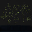 Glowing Vinyl Ceiling Decal Star Map with Lines - Glow in the Dark Constellations Sticker
