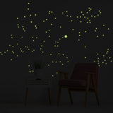 Night Glowing Star Wall Stickers - Glow In The Dark Stars Art Vinyl Decals Luminescent Luminous Light Effect Constellations Ceiling Sticker