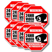 Product view of 10x Video Camera Surveillance Warning Sign Pack.