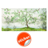 Toile Bedroom Chinoiserie Wallpaper Garden Vintage Sticker - Grey Adhesive Wall Paper Print Home Decor