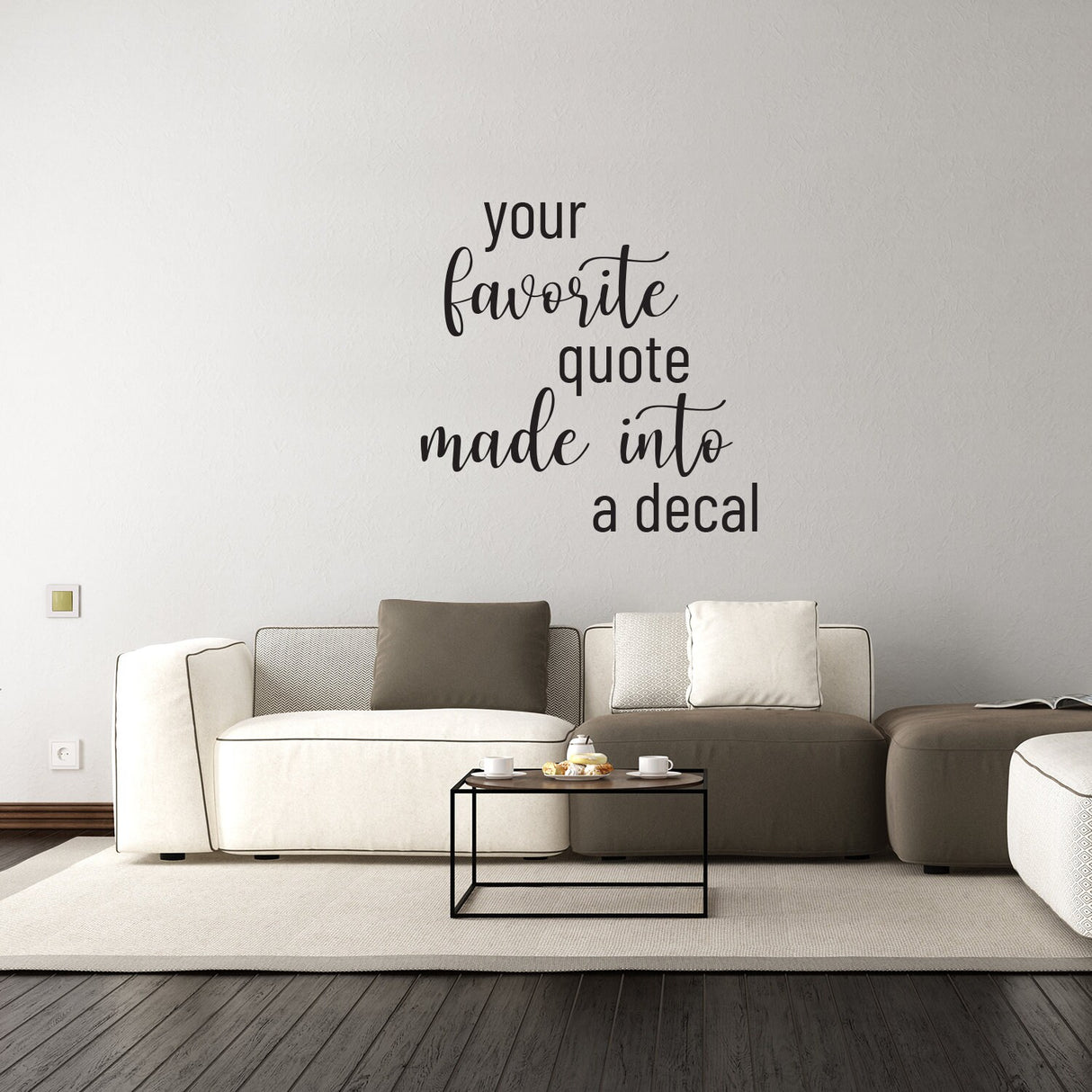 Custom Wall Decal Quote Vinyl Sticker - Personalised Family Baby Living Room Kitchen Bedroom Decor Quotes Stickers Home Black Your Own Sign