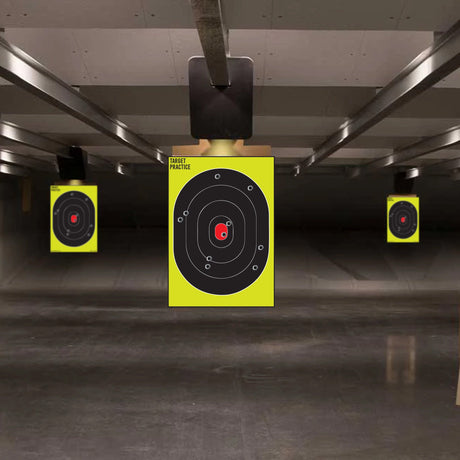 Circular scoring practice target poster shown as a standalone 16 × 24 inch sheet.