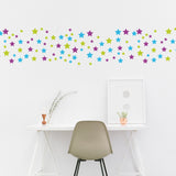 60x Stars Decor Wall Decals For Nursery - Removable Star Vinyl Room Stickers