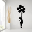 Banksy Girl With Balloons Wall Decal - Bansky Street Art Graffiti Air Ballon Vinyl Sticker For Wall