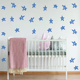 40x Stars Decor Wall Decals For Nursery - Removable Star Vinyl Room Stickers