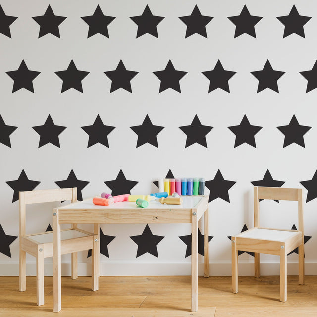 40x Stars Decor Wall Decals For Nursery - Removable Star Vinyl Room Stickers