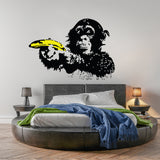 Banksy Monkey Wall Sticker - Bansky Art Vinyl Decal