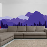 Mountain Wall Decal - Mountains Vinyl Sticker Decor For Nursery Baby Kid Boy Room
