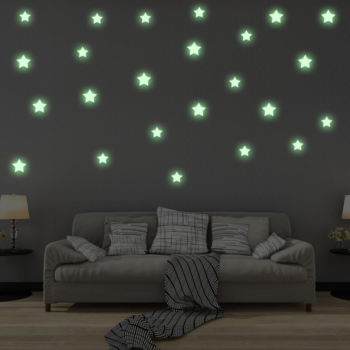 850 pcs Glow In The Dark Stars Stickers - The Star Glowing Ceiling Decals For Wall Room Kids Decor