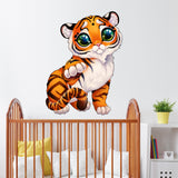 Cute Tiger Wall Sticker - Baby Kid Toddler Little Animal Decoration Decal