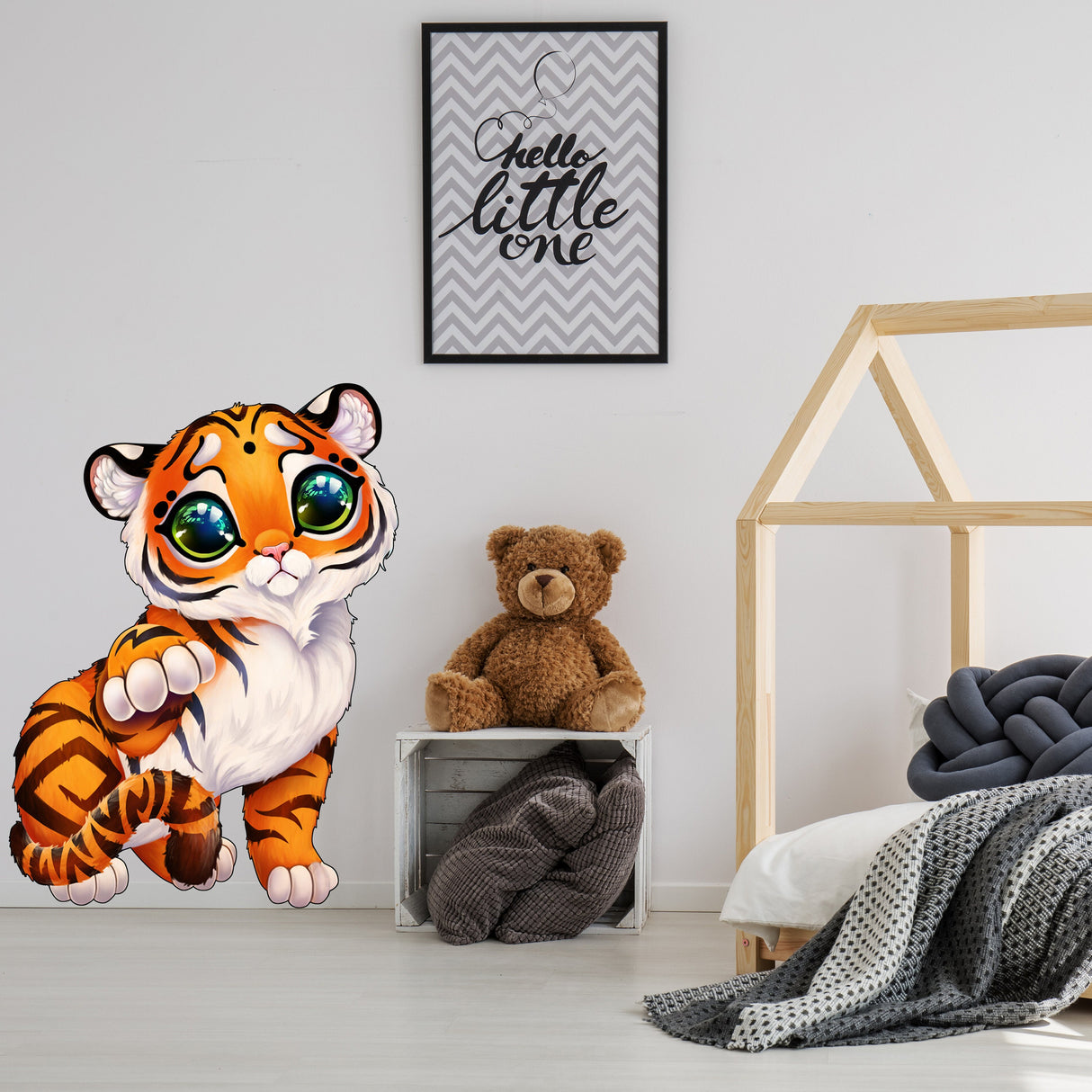 Cute Tiger Wall Sticker - Baby Kid Toddler Little Animal Decoration Decal