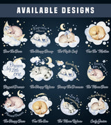Sleeping Animal Nursery Wall Sticker - Sweet Dreams Cloud Kid Baby Room Decor Decal