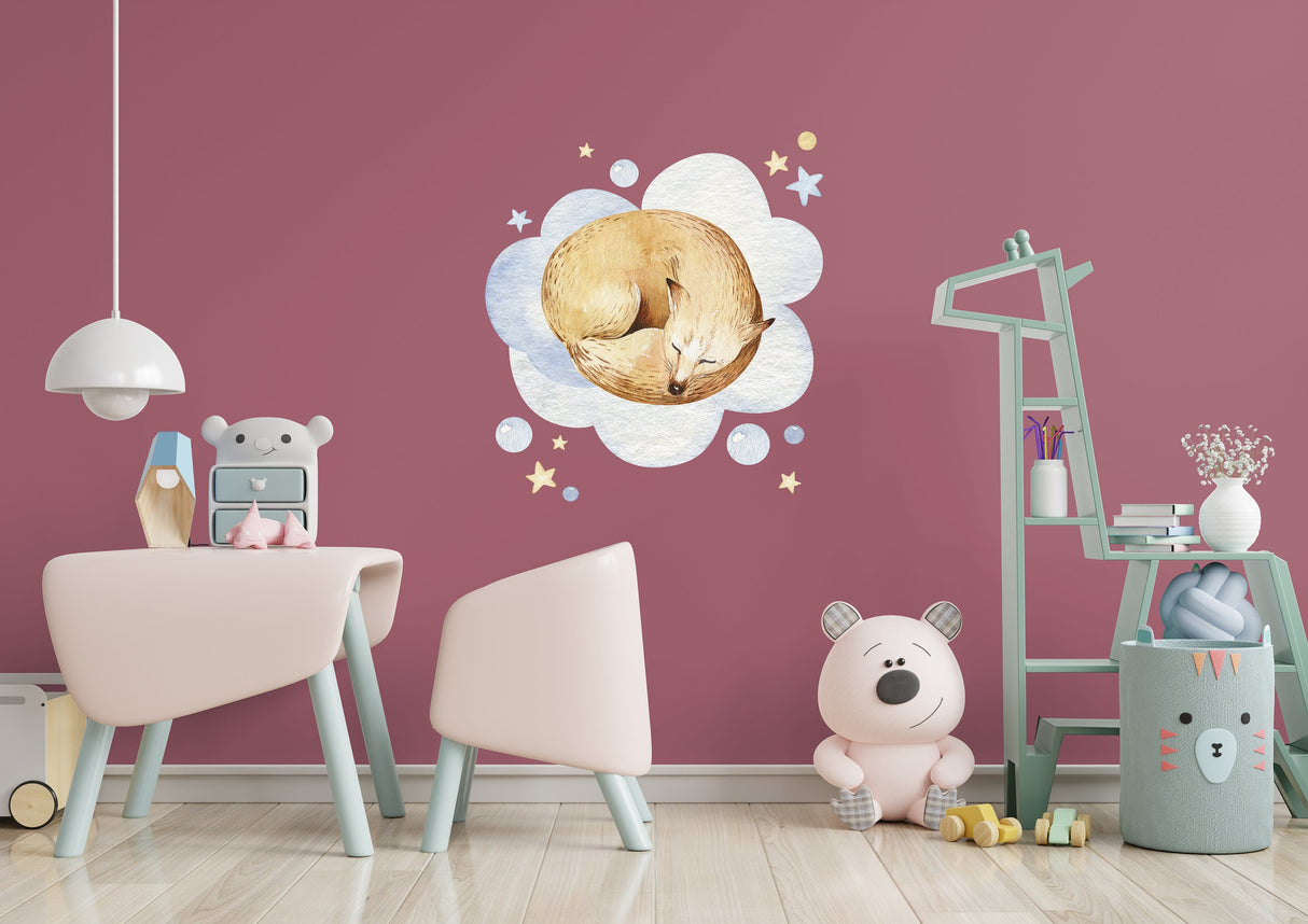 Baby Nursery Dream Wall Sticker - Animal Cloud Decor Decal For Boy Girl Room