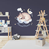 Nursery Cloud Dream Wall Sticker - Baby Animal Decor Decal For Boy Girl Room