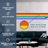 Rainbow Border Sticker - Ranbows Theme Stick Stripe Tape Decor