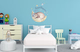 Sleeping Animal Nursery Wall Sticker - Sweet Dreams Cloud Kid Baby Room Decor Decal