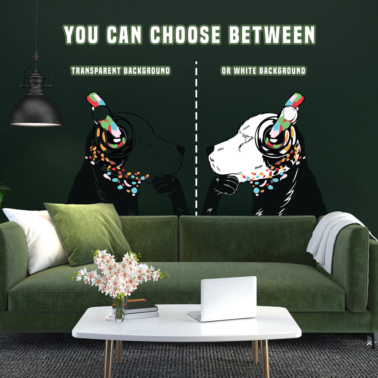 Thinking Dog Sticker - Inspired by Banksy Art Vinyl Dj Baksy Wall Decal