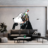 Thinking Dog Sticker - Inspired by Banksy Art Vinyl Dj Baksy Wall Decal