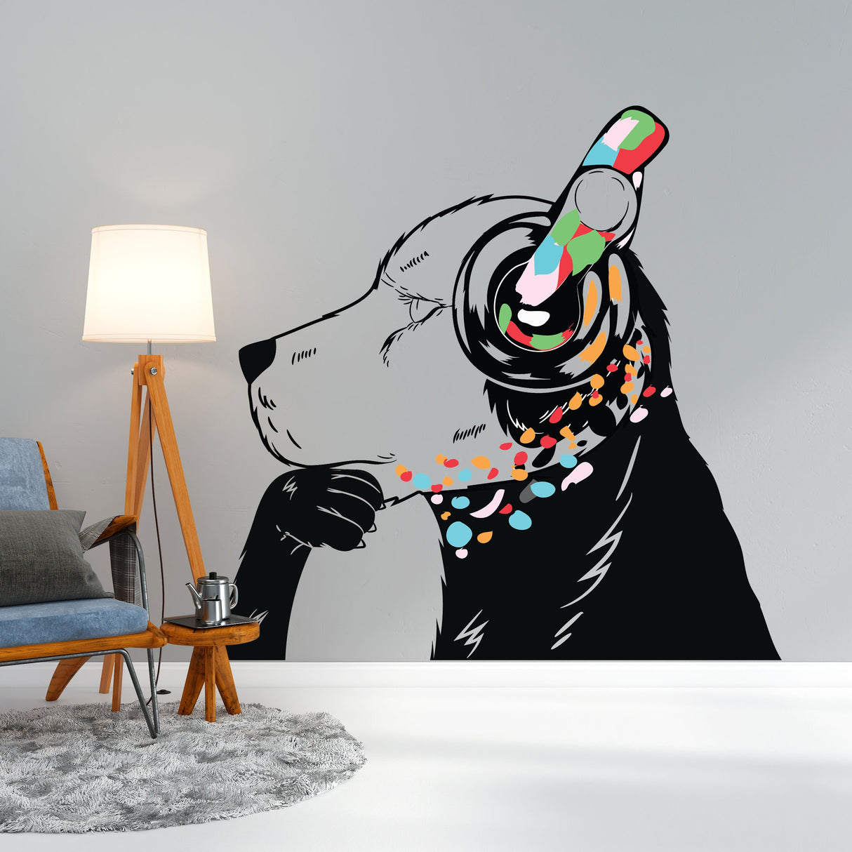 Dog Wall Sticker - Puppy Head Decal