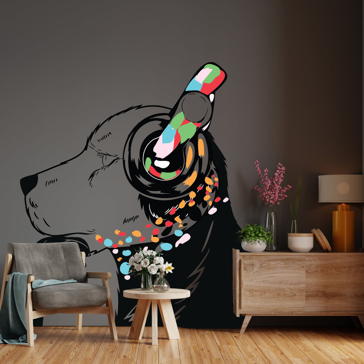 Dog Wall Sticker - Puppy Head Decal