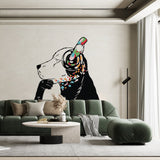 Thinking Dog Sticker - Inspired by Banksy Art Vinyl Dj Baksy Wall Decal