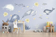 Ocean Whales Wall Sticker For Kids Room Decor - Fish Theme Baby Boy Nursery Decal