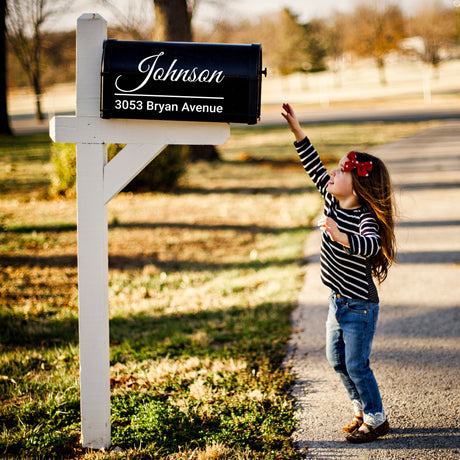 Personalized Mailbox Decal - Custom House Address Mail Box Vinyl Sticker