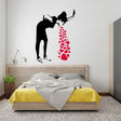 Banksy Love Sick Girl With Hearts Wall Decal - Urban Street Art Graffiti Lovesick Vinyl Sticker