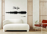 Sound Wave Art Wall Sticker - Personalised Soundwave Voice Decal