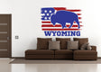 Wyoming Decal - Wyoming State Bull Wall Sticker
