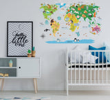 World Map Decal - Nursery Wall Sticker