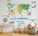 World Map Decal - Nursery Wall Sticker