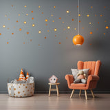 200x Gold Stars Wall Vinyl Stickers - Elegant Peel and Stick Decals Decor for Ceiling, Walls, Bedroom, Living Room Enchantment