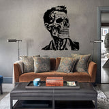 "Halloween-themed professional skull decal for office"