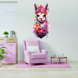 Playful Alpaca Wall Sticker for Children's Room